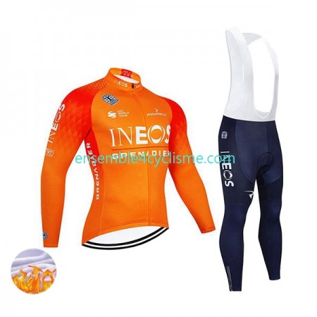 Tenue Maillot M/L + Collant à Bretelles Hiver Thermal Fleece 2022 Ineos Grenadiers N002